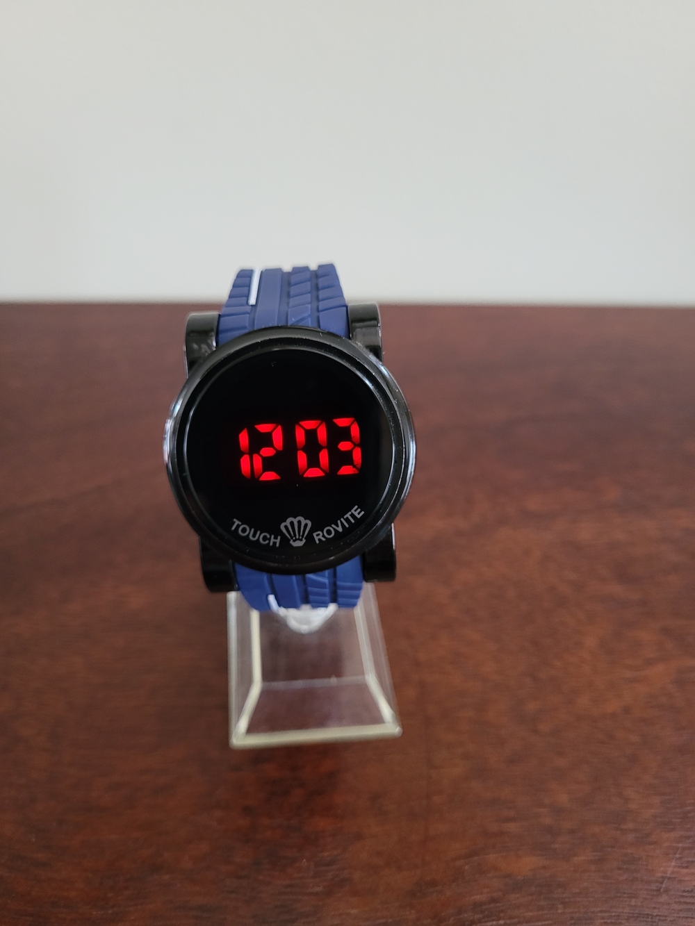 Brand New LED Touch Digital Men's Watch - Blue Ajustable Strap